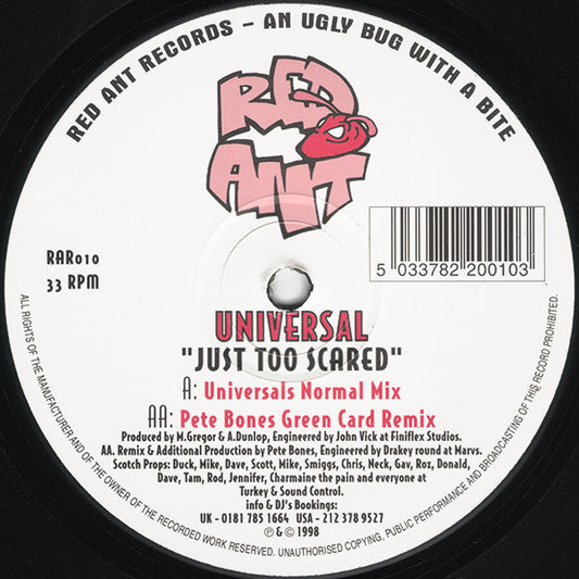 Universal (3) - Just Too Scared (12")