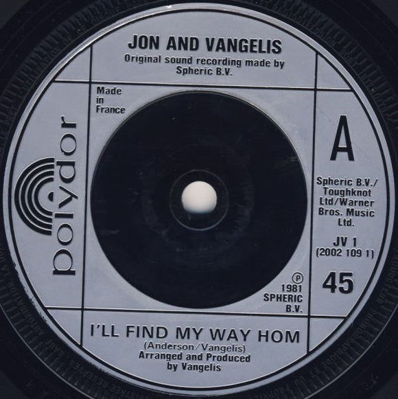 Jon And Vangelis* - I'll Find My Way Home (7
