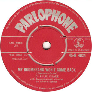 Charlie Drake - My Boomerang Won't Come Back / She's My Girl (7", Single)