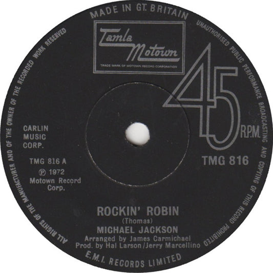 Michael Jackson - Rockin' Robin (7", Single, Sol)