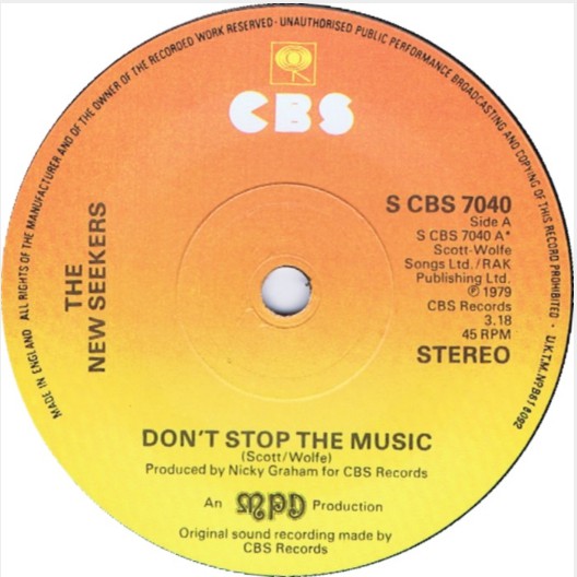 The New Seekers - Don't Stop The Music (7")