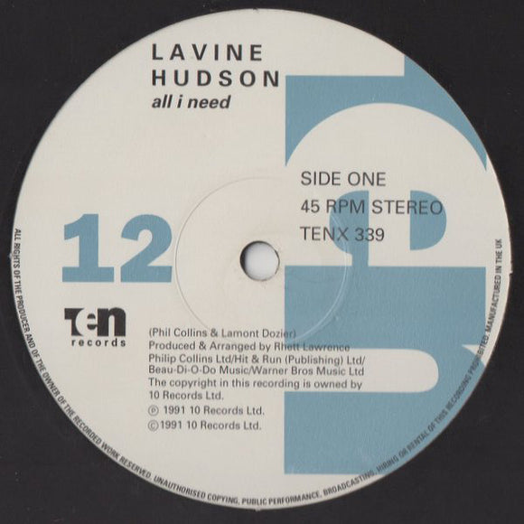 Lavine Hudson - All I Need (12