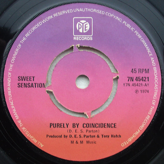 Sweet Sensation (2) - Purely By Coincidence (7", Single, 4-P)