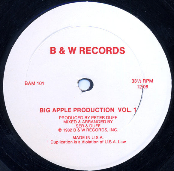 Various - Big Apple Production Vol. 1 (12