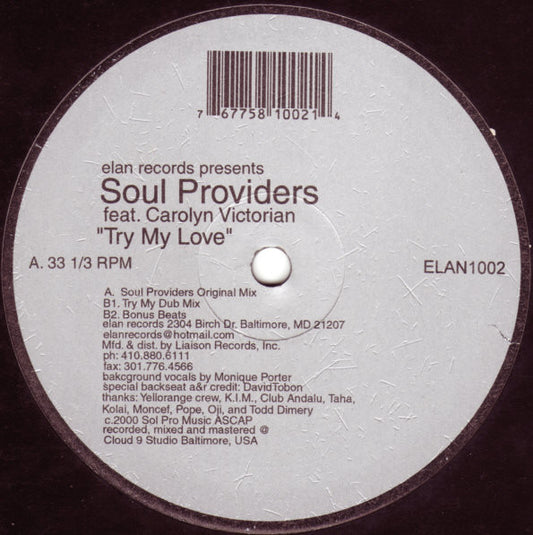 Soul Providers Feat. Carolyn Victorian - Try My Love (12")