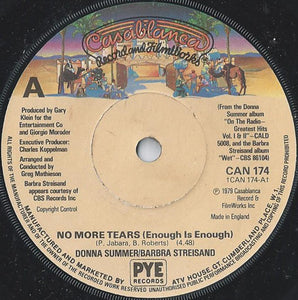 Donna Summer / Barbra Streisand - No More Tears (Enough Is Enough) / My Baby Understands (7", Single)