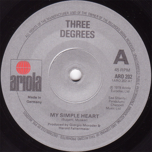 The Three Degrees - My Simple Heart (7