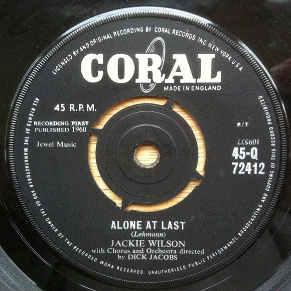Jackie Wilson - Alone At Last / Am I The Man (7