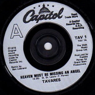Tavares - Heaven Must Be Missing An Angel (Remix By Ben Liebrand) (7", Sil)
