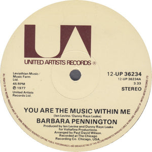 Barbara Pennington - You Are The Music Within Me (12")