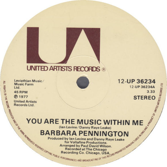 Barbara Pennington - You Are The Music Within Me (12