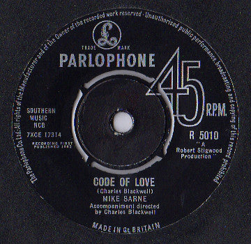 Mike Sarne - Code Of Love (7")