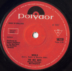 The Bee Gees* - World (7", Single, Sol)