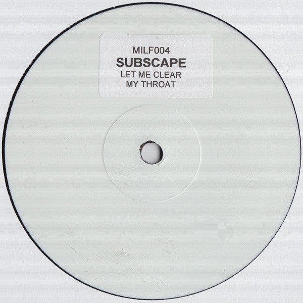 Subscape* - Let Me Clear My Throat (12", S/Sided, W/Lbl)