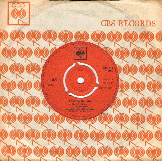 Steve and Eydie* - I Want To Stay Here / Ain't Love (7", Single)