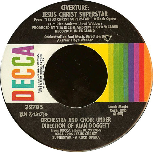 Alan Doggett / Yvonne Elliman - Overture: Jesus Christ Superstar / I Don't Know How To Love Him (7