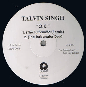 Talvin Singh - OK (12", Promo)