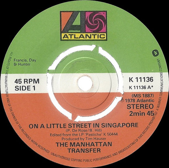 The Manhattan Transfer - On A Little Street In Singapore (7