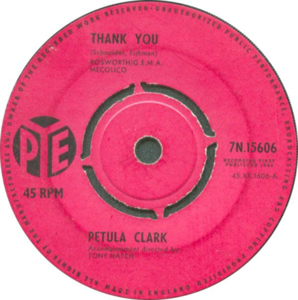 Petula Clark - Thank You  (7", Single, 4 P)