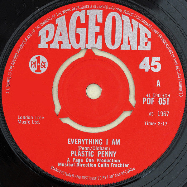 Plastic Penny - Everything I Am (7", Single, Kno)