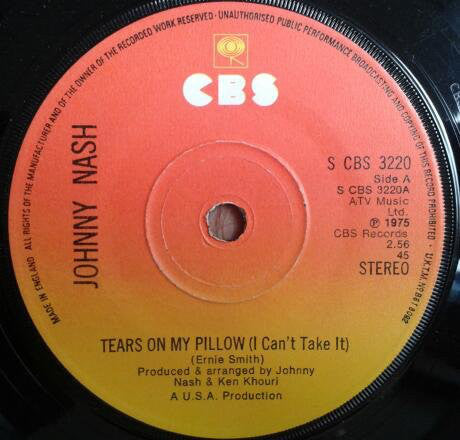 Johnny Nash - Tears On My Pillow (I Can't Take It) (7", Single)