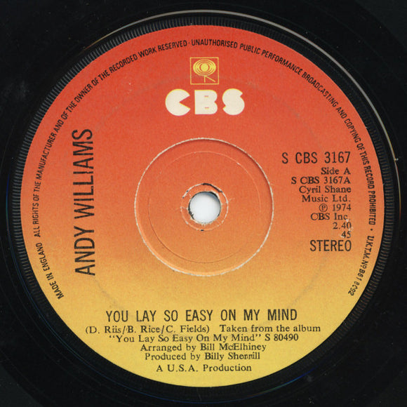 Andy Williams - You Lay So Easy On My Mind (7