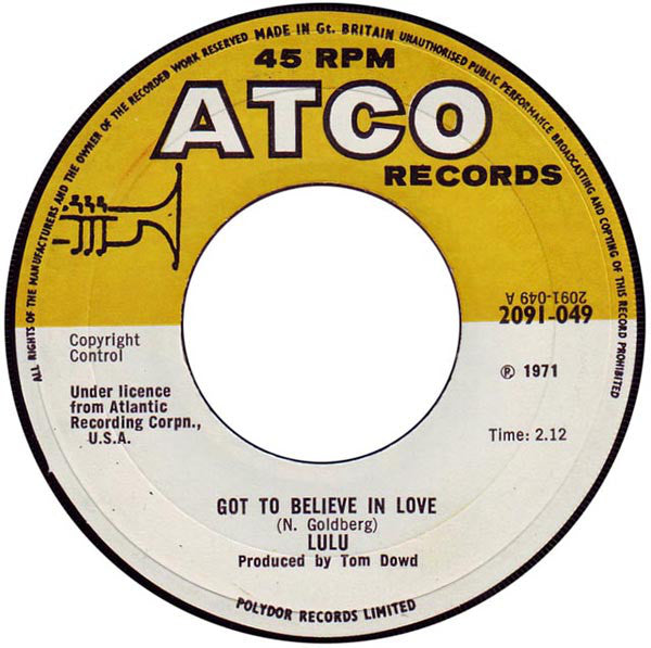 Lulu - Got To Believe In Love (7")