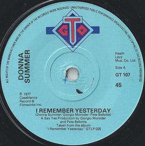 Donna Summer - I Remember Yesterday (7", Blu)