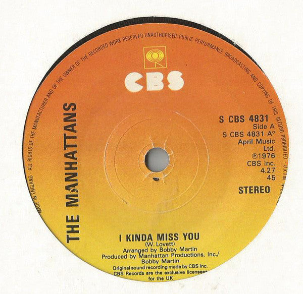 The Manhattans* - I Kinda Miss You (7")