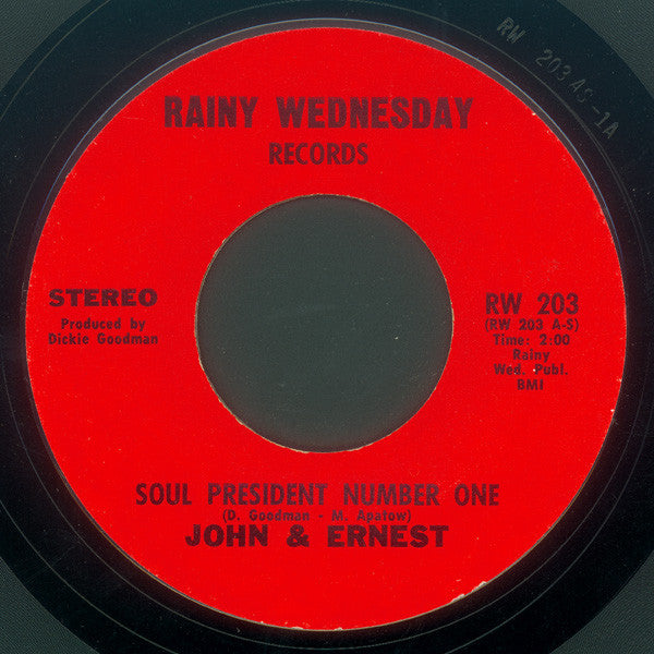 John & Ernest - Soul President Number One / Crossover (7", Styrene)