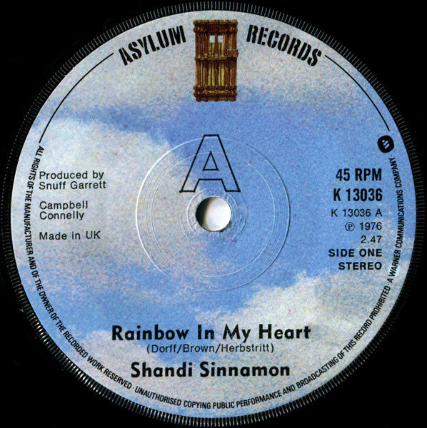 Shandi Sinnamon - Rainbow In My Heart (7")