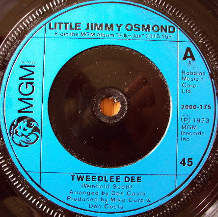 Little Jimmy Osmond - Tweedlee Dee (7", Single)
