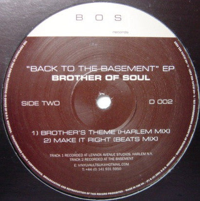 Brother Of Soul - Back To The Basement EP (12