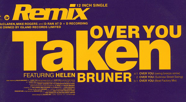 Taken Featuring Helen Bruner - Over You (12")