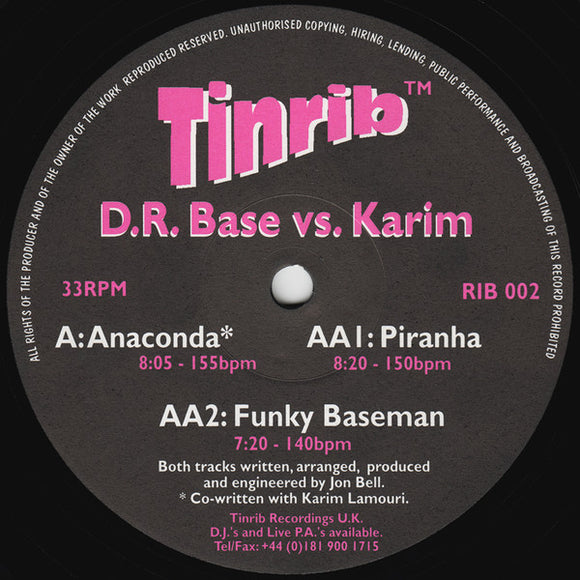 D.R. Base vs. Karim - Anaconda / Piranha / Funky Baseman (12