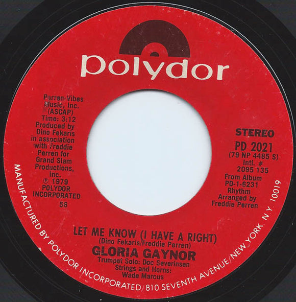 Gloria Gaynor - Let Me Know (I Have A Right) (7