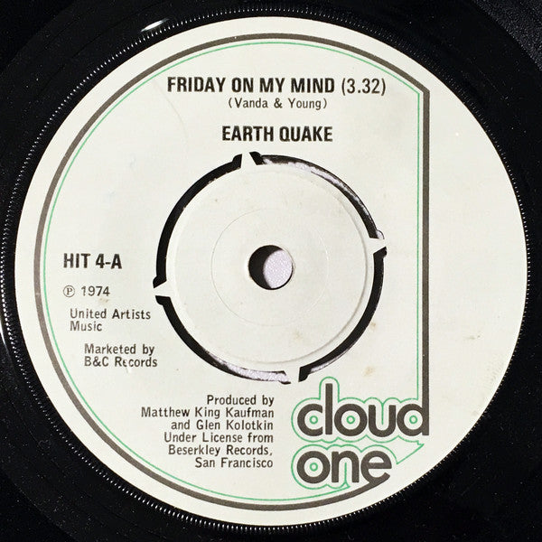 Earth Quake (2) - Friday On My Mind (7")