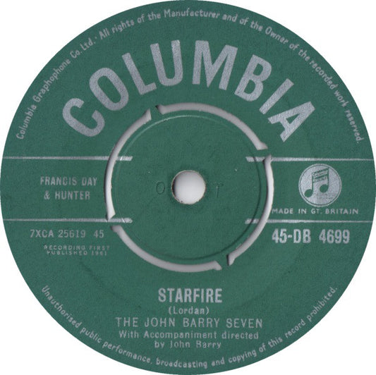 The John Barry Seven - Starfire (7")