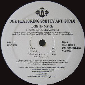 UGK / Mil - Belts To Match / The Game (12", Promo)