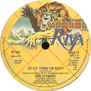 Rod Stewart - Da 'Ya' Think I'm Sexy? (7", Single)