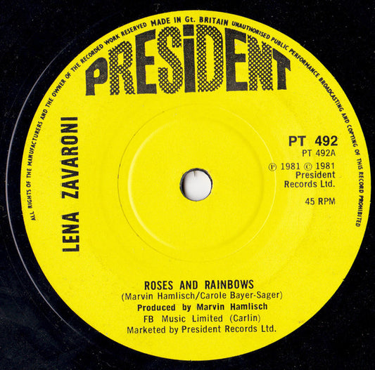 Lena Zavaroni - Roses And Rainbows (7")