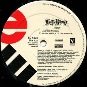 Busta Rhymes - Fire (12", Promo)