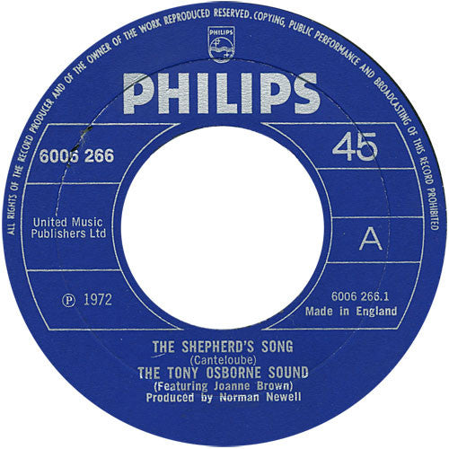 The Tony Osborne Sound - The Shepherd's Song (7")