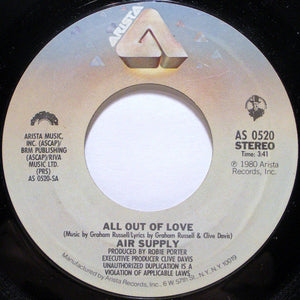 Air Supply - All Out Of Love (7", Single)