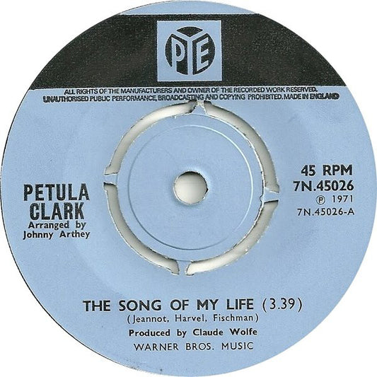 Petula Clark - The Song Of My Life (7", Single)