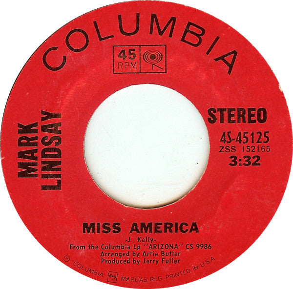 Mark Lindsay - Miss America (7", Single, Ter)