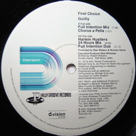 First Choice - Guilty (12", Single)