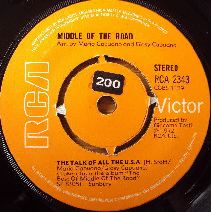 Middle Of The Road - The Talk Of All The U.S.A. / Eve (7")