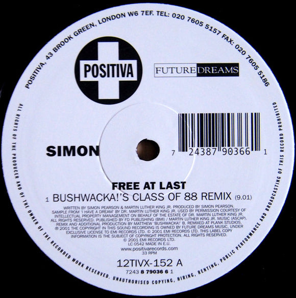 Simon - Free At Last (Remixes) (12