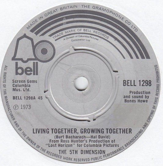 The 5th Dimension* - Living Together, Growing Together (7", Single)